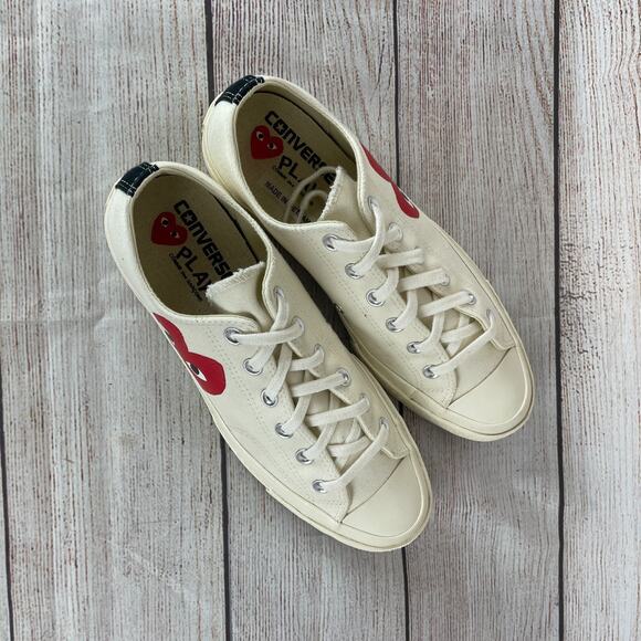 Converse x PLAY Comme des Garçons Chuck 70 Sz M 8 / W10 Sneakers Heart - Picture 8 of 11